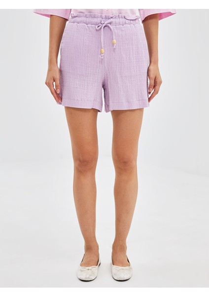 Yeni Sezon Kadın Beli Lastikli Düz Şort fiyatları