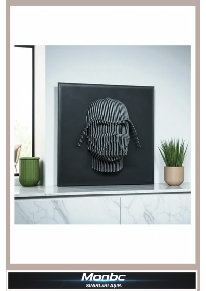Dark Side – 3D Darth Vader 3D Tasarım Dekoratif Biblo, Hediyelik ve Ev Ofis Için Şık Aksesuar