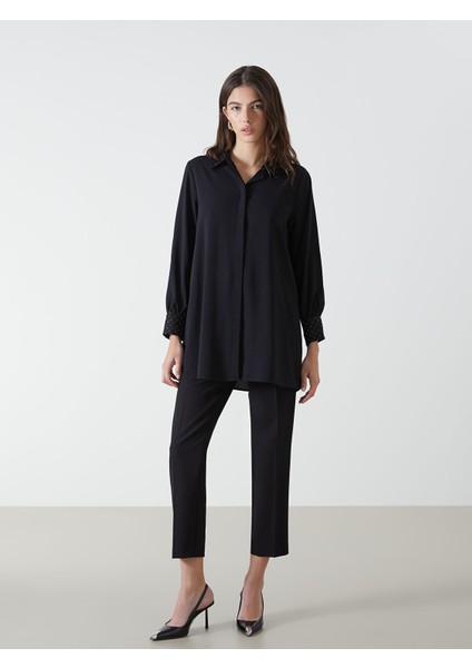 Yeni Sezon Taş Detaylı Kadın Gömlek Tunik fiyatları