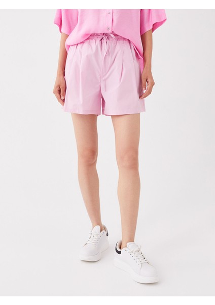 Yeni Sezon Beli Lastikli Rahat Kalıp Kadın Şort modelleri