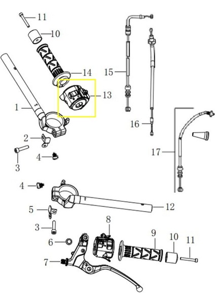 JEDI750 Marş Anahtarı Sağ
