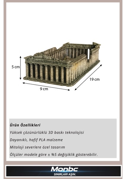 Parthenon Tapınağı – Antik Yunan Mimari 3D Tasarım Dekoratif Biblo, Hediyelik ve Ev Ofis Için Şık Aksesuar fırsatları