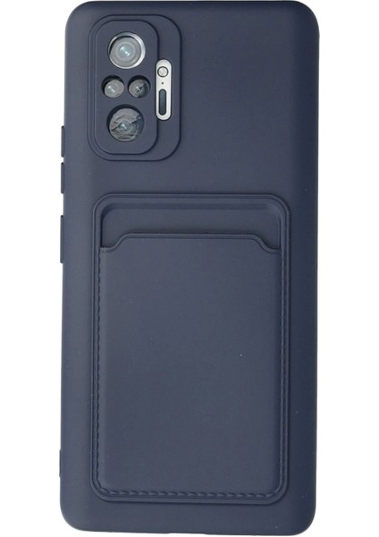 Xiaomi Redmi Note 10 Pro Kılıf Kelvin Kartvizitli Silikon - Lacivert