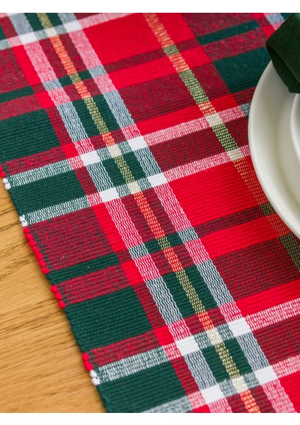 Yeni Sezon Ekose Desenli Runner 35X130 cm modelleri