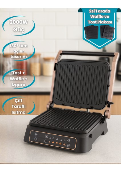 FS-100CG Profesyonel Tost Izgara ve Waffle Makinesi