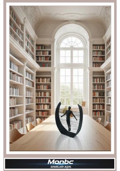 Modern Sanat Heykeli 3D Tasarım Dekoratif Biblo, Hediyelik ve Ev Ofis Için Şık Aksesuar