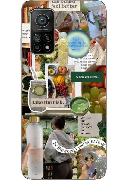 Xiaomi Mi 10T - 10T Pro Uyumlu Sağlıklı Yaşam Diyet Motivasyon Baskılı Silikon Kılıf