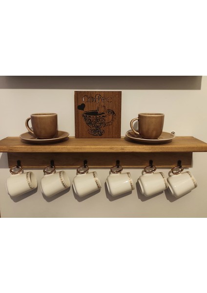 Elaca Ahşap Bohem Siyah Beyaz Kahve Fincanı Desenli Kahve Yazılı Duvar Balkon Mutfak Kahve Çay Köşesi Ev Oda Dekoratif Tablosu fiyatları