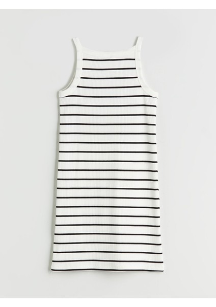 Yeni Sezon Bisiklet Yaka Çizgili Kız Çocuk Elbise fırsatları