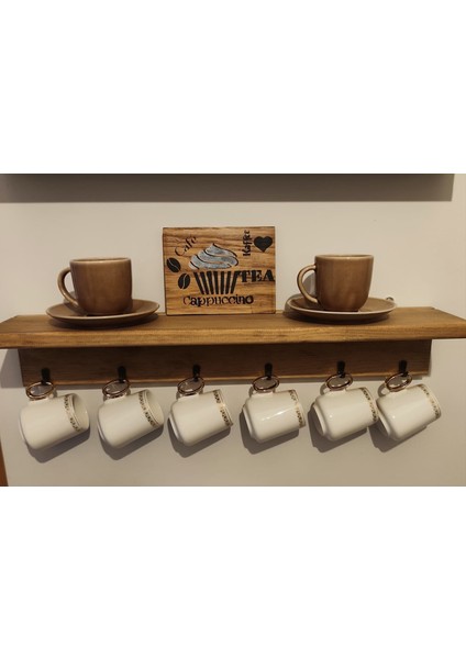 Elaca Ahşap Bohem Siyah Beyaz Kahve Kek Desenli Cafe Yazılı Duvar Balkon Mutfak Kahve Çay Köşesi Ev Oda Dekoratif Tablosu fiyatları