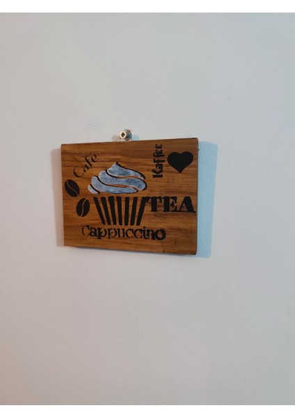 Elaca Ahşap Bohem Siyah Beyaz Kahve Kek Desenli Cafe Yazılı Duvar Balkon Mutfak Kahve Çay Köşesi Ev Oda Dekoratif Tablosu modelleri