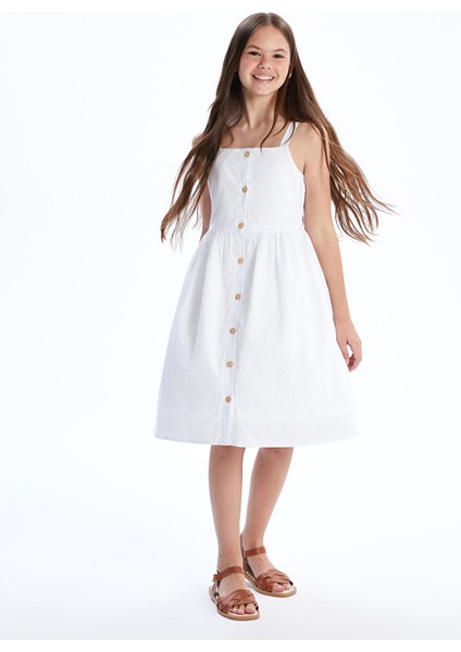Yeni Sezon Kare Yaka Kız Çocuk Elbise