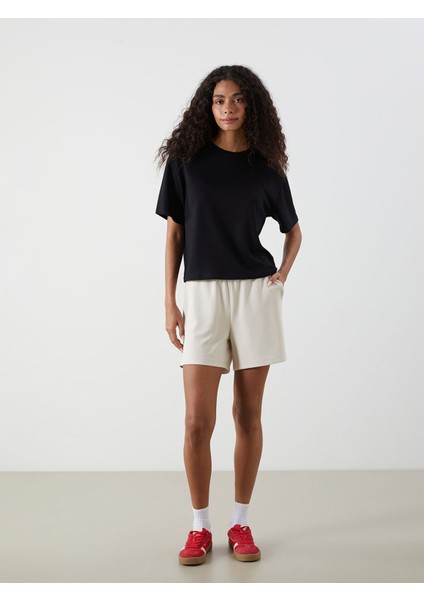 Yeni Sezon Beli Lastikli Kadın Şort