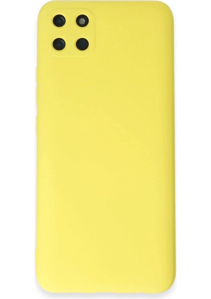 Realme C11 Kılıf Nano Içi Kadife Silikon - Sarı