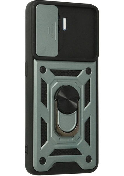 Oppo Reno 5 Lite Kılıf Pars Lens Yüzüklü Silikon - Yeşil modelleri