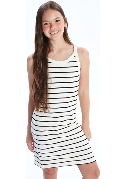 Yeni Sezon Bisiklet Yaka Çizgili Kız Çocuk Elbise fiyatları