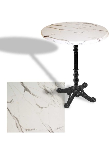 Çipa 1004 Döküm Ayak Yuvarlak Masa Çap 80CM - (Werzalit, Wermodin ve Allzalit Tabla) - Afyon Mermer
