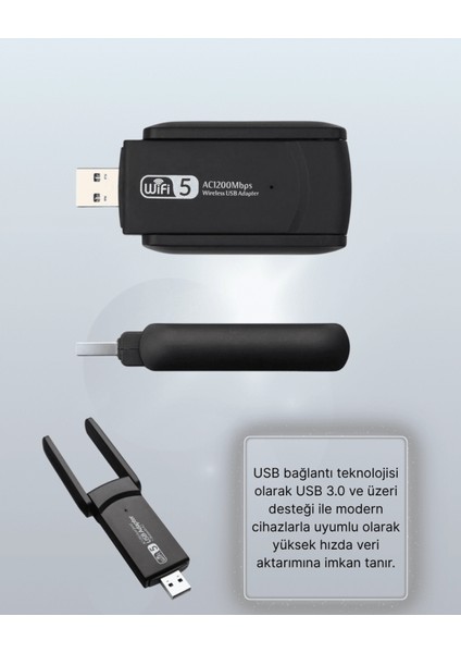 USB 3.0 Wireless Adaptör – 2.4GHz & 5GHz Destekli indirimleri