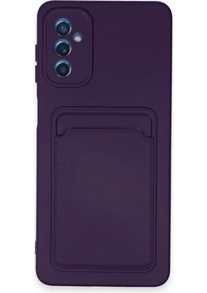 Samsung Galaxy A14 4g Kılıf Kelvin Kartvizitli Silikon - Derin Mor