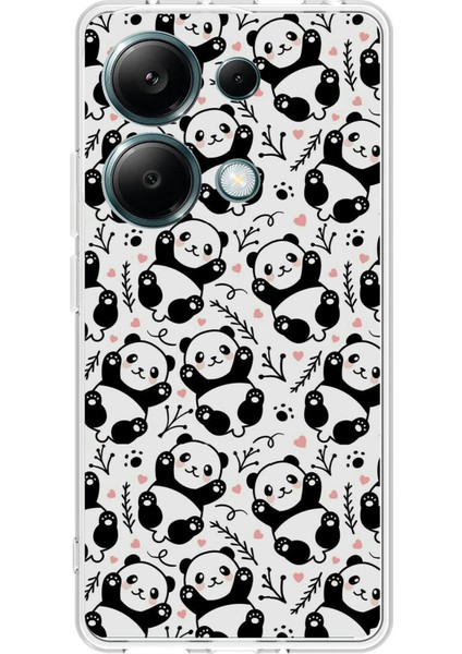 Redmi Note 13 Pro 4g Uyumlu Minik Pandalar Baskılı Silikon Kılıf