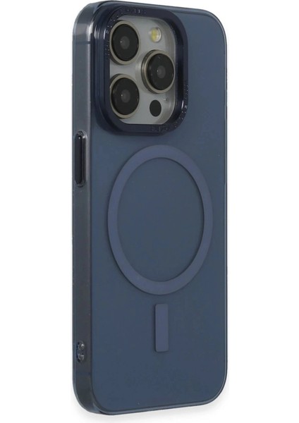 iPhone 15 Pro Max Kılıf Anka Pc Magneticsafe Sert Metal Kapak - Lacivert fiyatları
