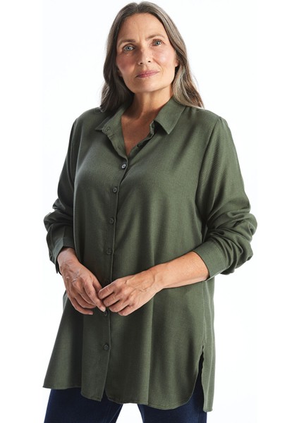 Yeni Sezon Düz Uzun Kollu Kadın Gömlek Tunik