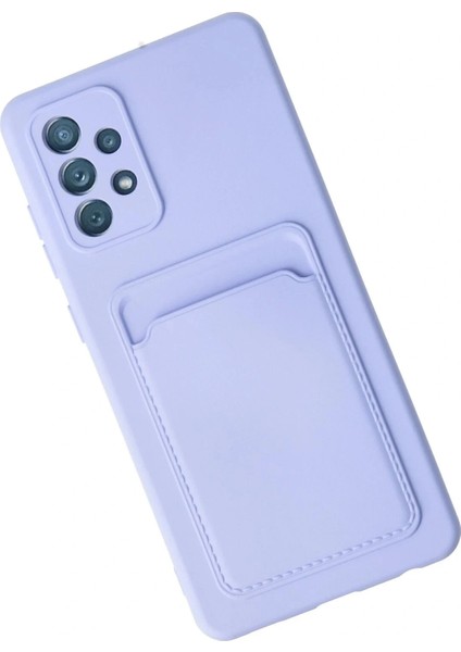 Samsung Galaxy A72 Kılıf Kelvin Kartvizitli Silikon - Lila modelleri
