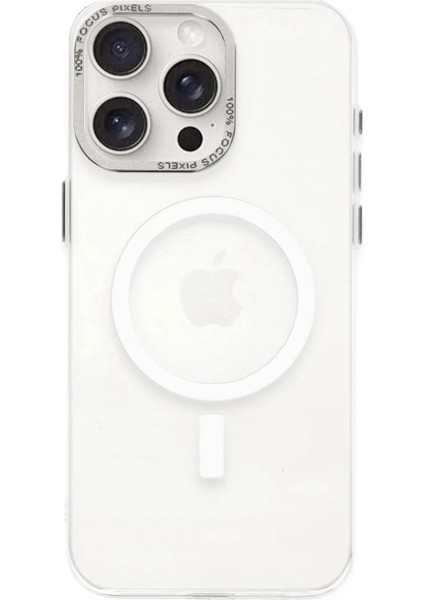 iPhone 15 Pro Kılıf Anka Pc Magneticsafe Sert Metal Kapak - Şeffaf