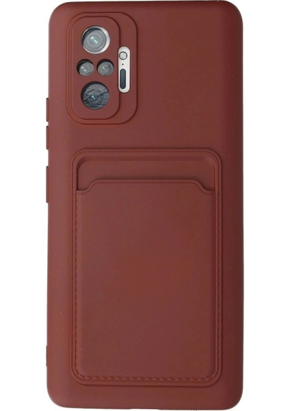 Xiaomi Redmi Note 10 Pro Kılıf Kelvin Kartvizitli Silikon - Bordo