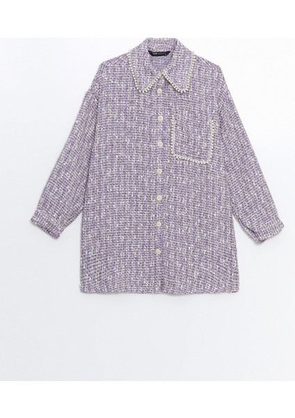 Yeni Sezon Kendinden Desenli Kadın Tüvit Gömlek Tunik indirimleri