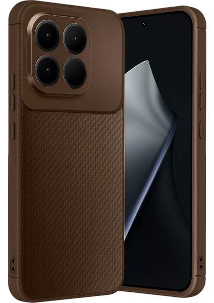 Xiaomi 15T Kılıf Kamera Korumalı Focus Texture Karbon Tasarım