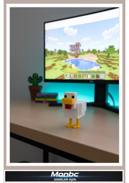 Minecraft Tavuk 3D Tasarım Dekoratif Biblo, Hediyelik ve Ev Ofis Için Şık Aksesuar modelleri