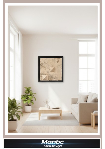 Giza Piramitleri Topografik Tablo 3D Tasarım Dekoratif Biblo, Hediyelik ve Ev Ofis Için Şık Aksesuar