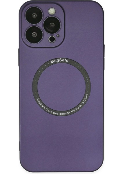 iPhone 14 Pro Kılıf Jack Magneticsafe Lens Silikon - Mor