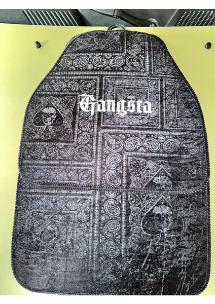 Sokak Tarzı "gangsta" Yazılı Bandana (Paisley) Desenli Halı Oto Dekor Paspas