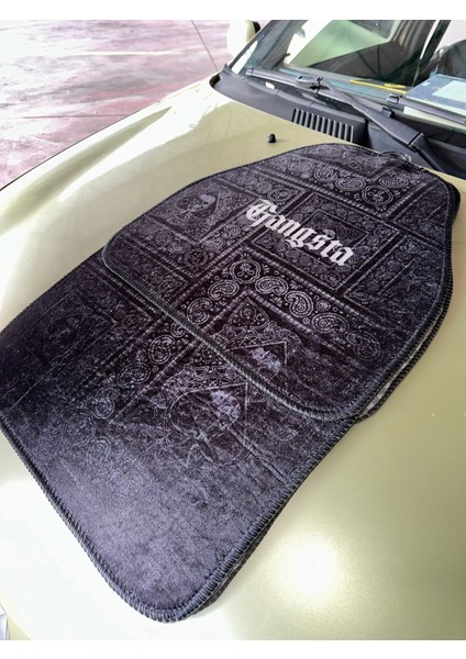 Sokak Tarzı "gangsta" Yazılı Bandana (Paisley) Desenli Halı Oto Dekor Paspas fiyatları