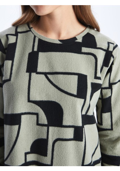 Yeni Sezon Bisiklet Yaka Desenli Uzun Kollu Kadın Tunik fırsatları