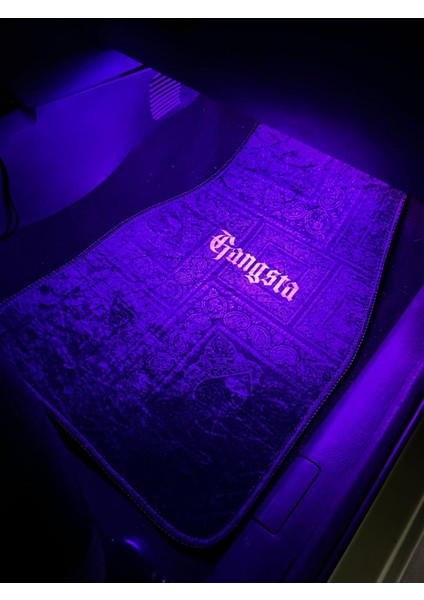 Sokak Tarzı "gangsta" Yazılı Bandana (Paisley) Desenli Halı Oto Dekor Paspas fırsatları