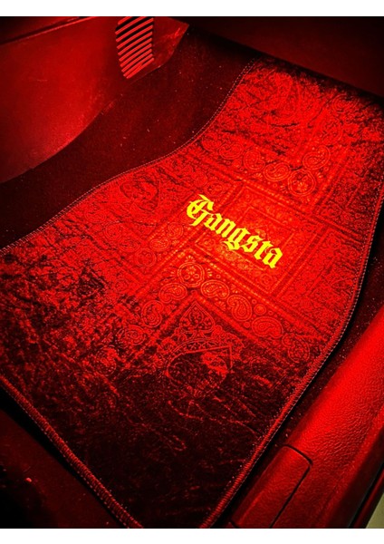 Sokak Tarzı "gangsta" Yazılı Bandana (Paisley) Desenli Halı Oto Dekor Paspas indirimleri