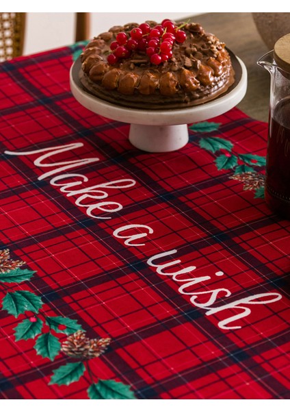 Yeni Sezon Ekose Desenli Baskılı Runner 50X140 cm fırsatları