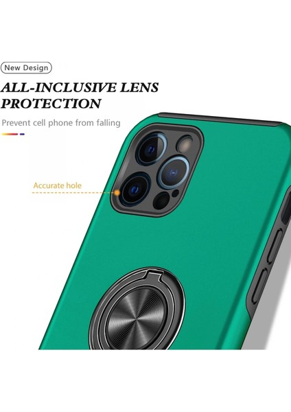 iPhone 12 Pro Kılıf Elit Yüzüklü Kapak - Yeşil fırsatları