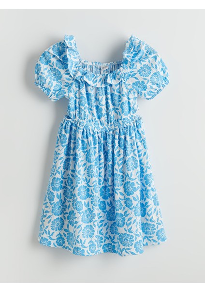 Yeni Sezon Çiçekli Kız Çocuk Elbise