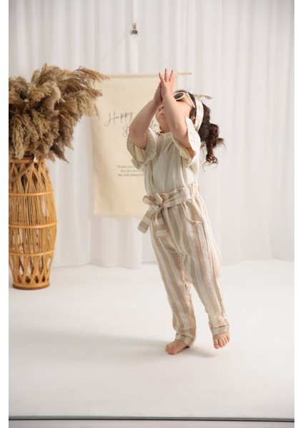 Roza Çocuk Keten Buluz Pantolon fiyatları