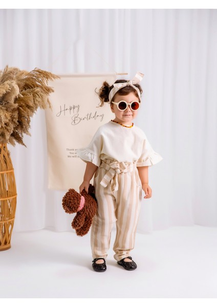 Roza Çocuk Keten Buluz Pantolon fırsatları