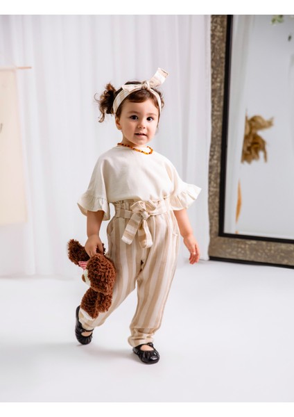 Roza Çocuk Keten Buluz Pantolon indirimleri