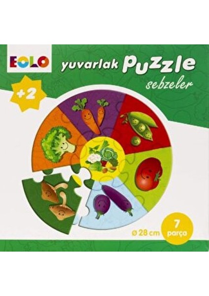 Yuvarlak Puzzle-Sebzeler