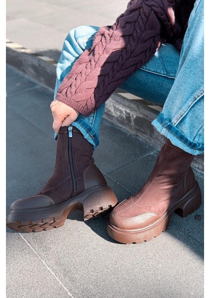 Gariel Kadın Kalın Taban Bot Acıkahve Süet fiyatları