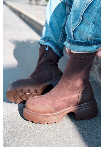 Gariel Kadın Kalın Taban Bot Acıkahve Süet fırsatları