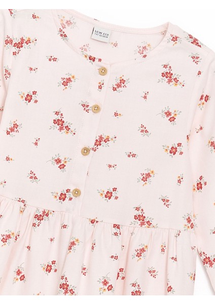 Yeni Sezon Bisiklet Yaka Çiçekli Kız Çocuk Elbise fiyatları