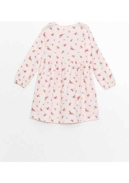 Yeni Sezon Bisiklet Yaka Çiçekli Kız Çocuk Elbise modelleri